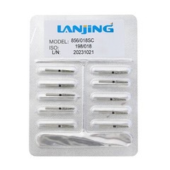 Diamond Dental Burs 856/018SC High Speed FG Shank for Implant & Crown Prep 1.8mm
