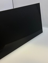 Acrylic Plexiglass Sheet – 1/2″ Thick – Black Opaque (#2025) – 4″ x 4″