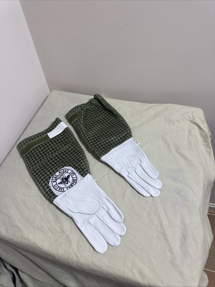 Honey Bee Vented Gloves Goat Skin Green Short XSMALL 3 Layer Protective USA!