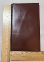 Kam Lung Brown Leather Wallet Passport Organizer Credit Card Holder Hong Kong