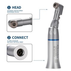 ASkeadnt Dental Slow Speed Handpiece Contra Angle Latch Head Fit E-Type Motors