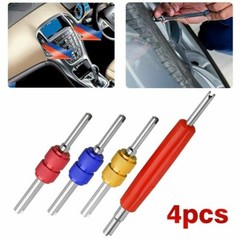 4PCS Dual Schrader Valve Core Remover Tool A/C HVAC Air Conditioning Tire Repair