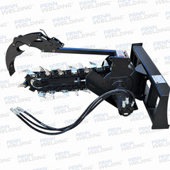 NEW Skid Steer Trencher 48″ x 7″ Quick Attach for Bobcat, Kubota, Etc-Full-Size