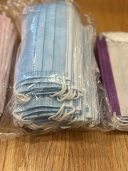 Lot of Disposable Masks Blue Pink Purple Face Masks Medical Earloop