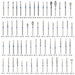 SANDENT Dental Diamond Burs for High Speed Handpiece FG1.6mm FG Bur SR