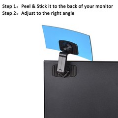 Acrylic Wide Angle Rear View Mirror for Cubicle Desk Computer PC Monitor to S…