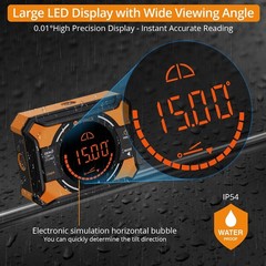 Neoteck 3-in-1 Digital Angle Finder Gauge Inclinometer Magnetic with Laser Level