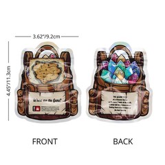 3.5g Cartoon Shapes Mylar Bags Zip Seal Bags Resealable Candy Baggies 100 pcs