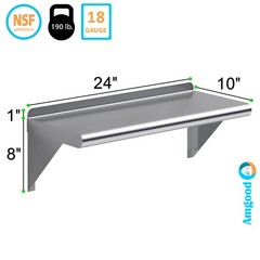 10 in. x 24 in. Stainless Steel Wall Shelf