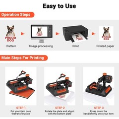 12″ x15″ Clamshell Heat Press Machine for T-Shirt Digital Transfer Sublimation