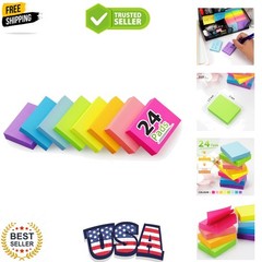 Bright Colored Sticky Notes 1.5×2 inch – 1920 Sheets for Easy Organization