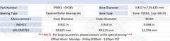 [1 Set] Cone: 09081 Cup: 09195 Tapered Roller Bearing 0.812″ x 1.938″ x 0.848″