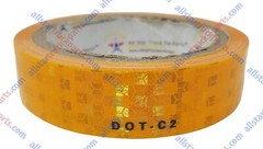 Yellow/Orange/Amber Reflective Tape Conspiciuity Safety Caution Night 1″/2″ Wide