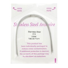 100pcs Orthodontic Archwire Stainless Steel Brace Wires Natural Round Rectanglar