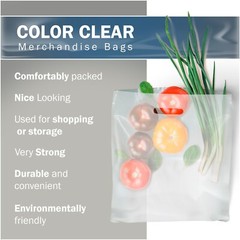 100 Pack 22″ x 22″ with 2 mil Thick Extra Large Clear Merchandise Plastic Bags