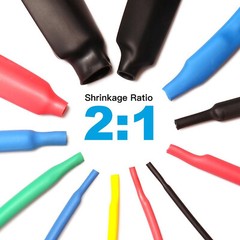 1328 Pcs HEAT SHRINK Tubing Sleeve 2:1 Shrinkable Tube Wire Cable Assortment Kit
