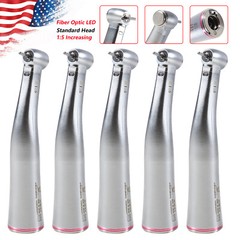 Dental 1:5 LED Fiber Optic Contra Angle Handpiece Standard Fit NSK Ti-MAX X95L