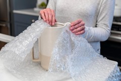 Bubble Cushioning Wrap 15ft Clear Moving Packing Roll Perforated Every 12in NEW