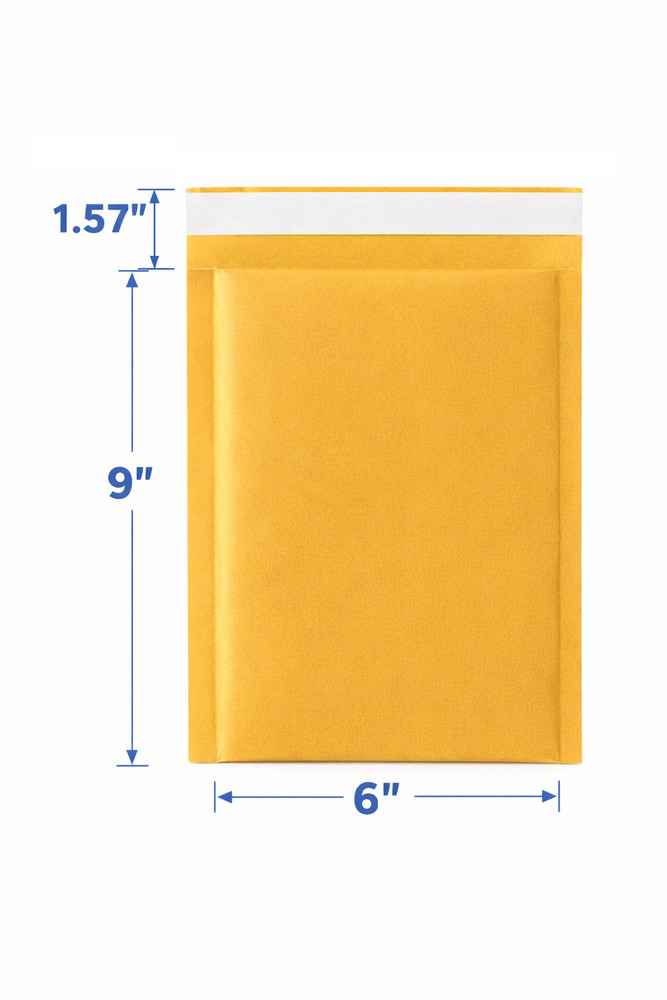 25 300 6×9 Kraft Paper Padded Bubble Envelopes Mailers Shipping Case 6”x9”