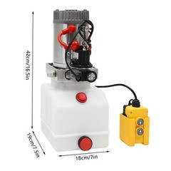 Electric Hydraulic Pump, Hydraulic Power Unit 12V, Single Acting Oil Pump 4/L