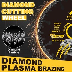 4.5″Diamond Cut Off Wheel 3Pack,Metal Cutting Disc 4-1/2″x7/8″ for Angle Grinder