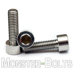 M5 Titanium Socket Head Cap Screws, Ti Grade 5, Metric DIN 912 Coarse 0.80