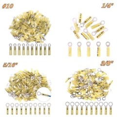 Waterproof Wire Crimp Connectors Heat Shrink Ring Terminals 22-10 AWG 50-500PCS