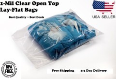 Clear Plastic Bags Open Top Lay Flat 1 Mil Baggies Large Small 1Mil Poly Bolsas