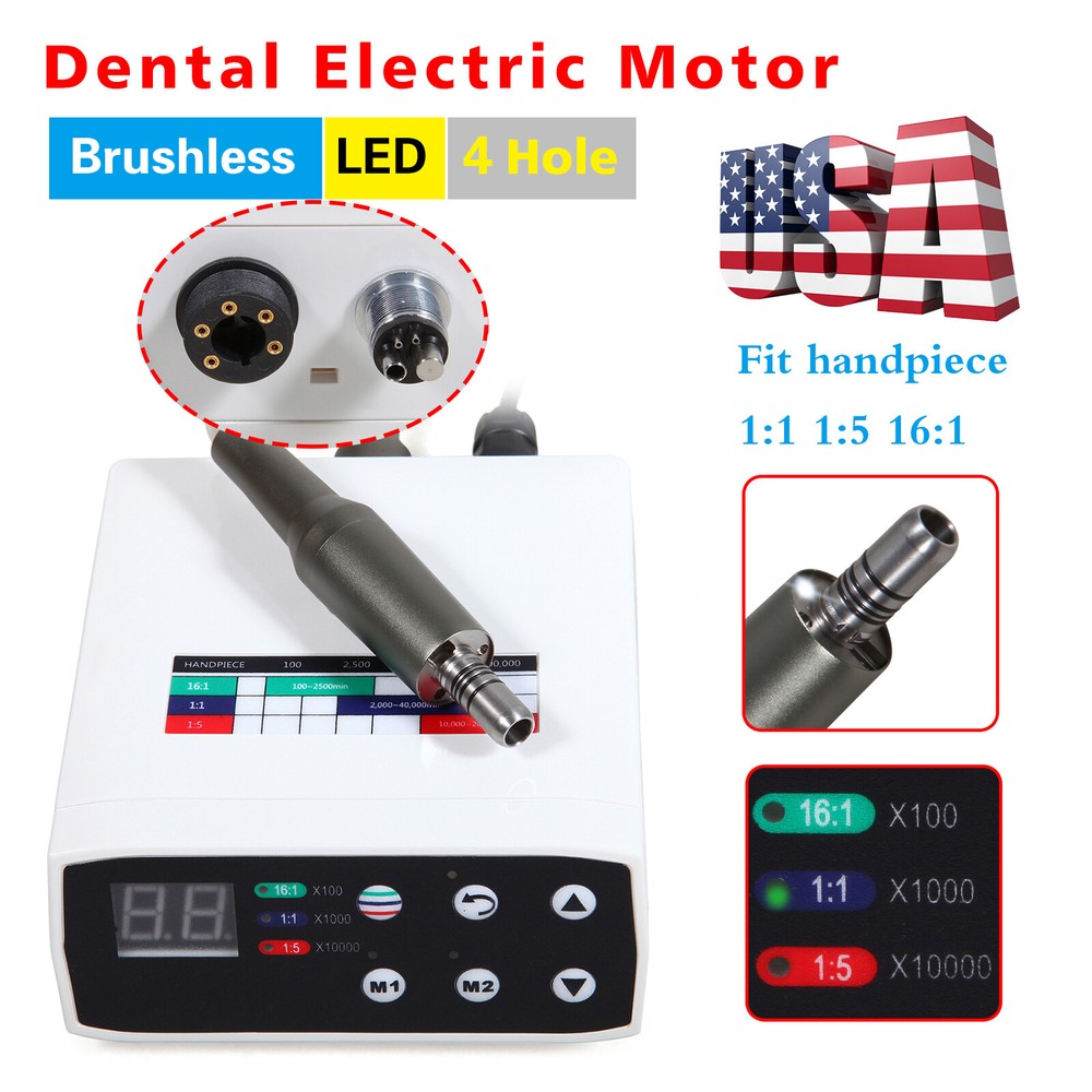Yabangbang Dental Brushless LED Electric Micro Motor 1:5 /1:1 / 1:4.2 Handpiece