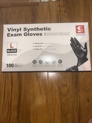 Schneider Vinyl Synthetic Exam Gloves, 4 Mil, Disposable Gloves for size L