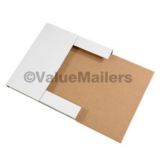 50 – 9 1/2 x 6 1/2 x 2 White Multi Depth Bookfold Mailer Book Box Bookfolds