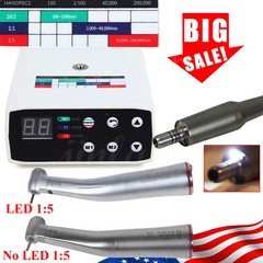 NSK Style Dental LED Brushless Electric Micro Motor/ 1:5 Increasing Handpiece US