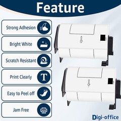 4″ x 6″ DK 1241 Address White Paper 200 Labels P/R For Brother QL-1100 1050N