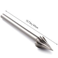 4 Rotary Burr Set Head Tungsten Carbide Burrs 1/4” Shank Double Cut Carbide Bit