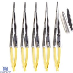 5-PCS Micro Dental Straight Castroviejo Needle Holder TC Surgical Instrument CE
