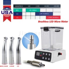 NSK Ti-MAX X95L Type Dental 1:5 Fiber Optic Contra Angle Handpiece LED Turbine