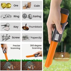 Metal Detector Pinpointer for Adults & Kids,Waterproof, 360°Detection Handheld P