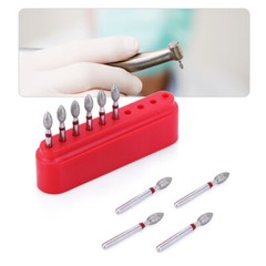 10Pcs Dental Diamond Burs FOOTBALL #368-023F FINE RED DEFEND Friction Grip