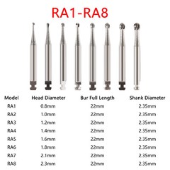 Dental Round Latch Carbide Bur RA 1 2 3 4 5 6 7 8 Midwest For Slow Speed SQ
