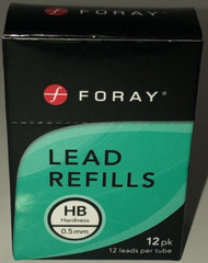 NEW FORAY Lead Refills,0.5 mm,HB Hardness. Pack Of 12 SHIPS N 24 HOURS