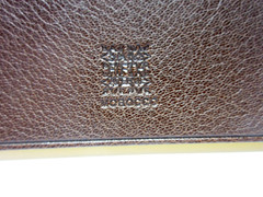 Address Book w Tabs Desk Size 5×7 Morocco Leather Softcover Graphic Image BROWN