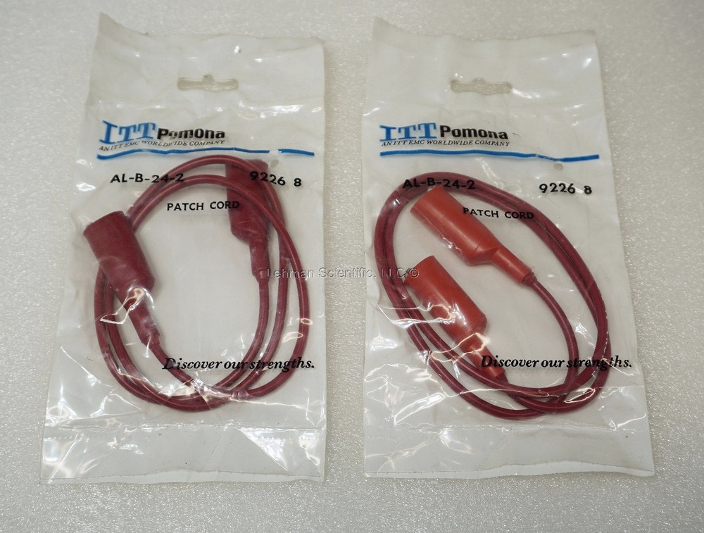 2 each- Pomona AL-B-24-2 Patch Cord, Alligator to Alligator, 24”