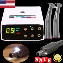 NSK Ti-MAX X95L Style Dental 1:5 LED Fiber Optic Contra Angle Handpiece Red Ring