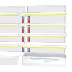 Gondola Shelving Lighting kit includes power supply all accessories 8-pack 3Ft