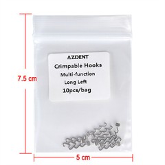10pcs/pack Dental Orthodontic Crimpable Hooks Short/Long/Stop/Left/Right/Cross