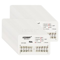 AZDENT Dental Orthodontic Brackets Braces Metal Mini Roth.022 Hooks 345