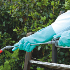 12 Reusable Heavy Duty Industrial Cleaning Dishwashing Waterproof Nitrile Gloves