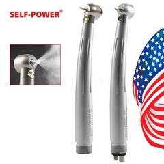 Dental LED E-generator Fiber Optic High Speed Handpiece 2 4Hole Fit FG1.6mm Burs