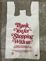 THANK YOU T-Shirt Bags 11.5″ x 6.5″ x 21″ White Plastic Shopping bag 50 – 1000