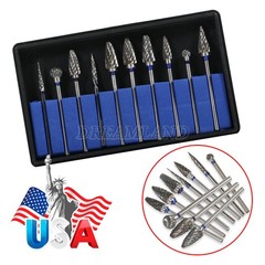 10 Pcs Tungsten Carbide HP Dental Acrylic Bur Drill Coarse Cutter 2.35mm Shank A